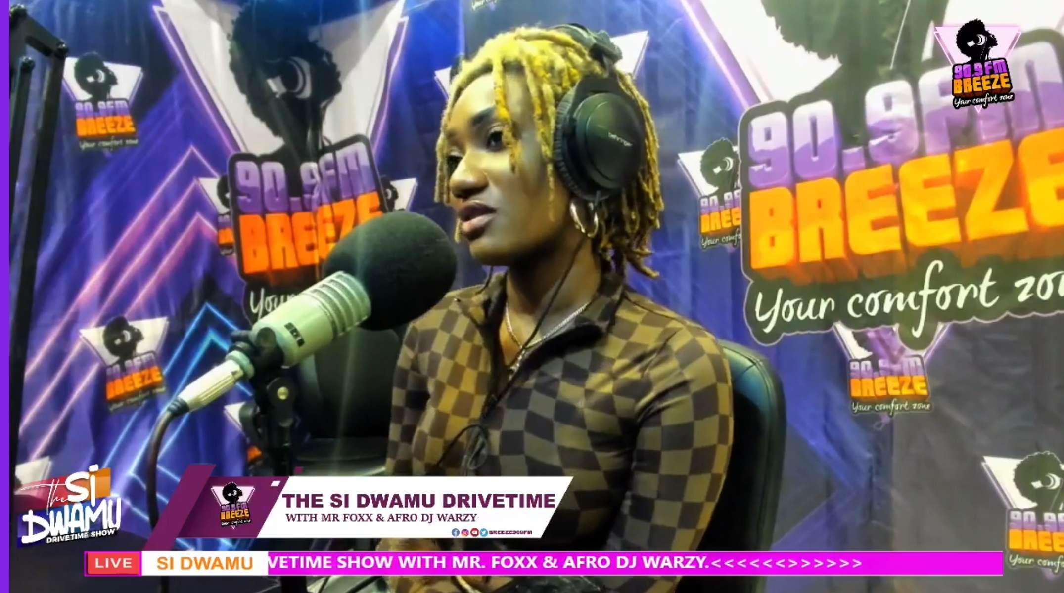 Wendy Shay Storms Breeze 90.9 Fm On Si Dwamu Drive w/ Mr Foxx